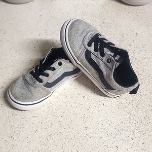Gray & Black Slip On Vans